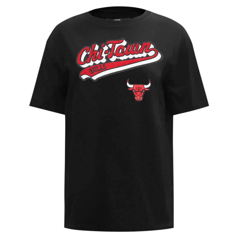 Chicago Bulls Pro Standard Women's Script Boyfriend T-Shirt Black