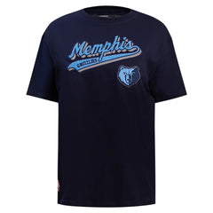 Memphis Grizzlies Pro Standard Women's Script Boyfriend T-Shirt Navy