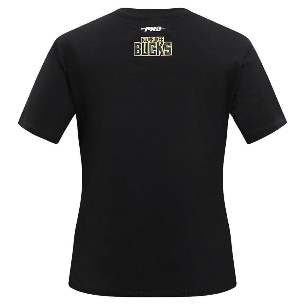 Milwaukee Bucks Pro Standard Women's Script Boyfriend T-Shirt Black