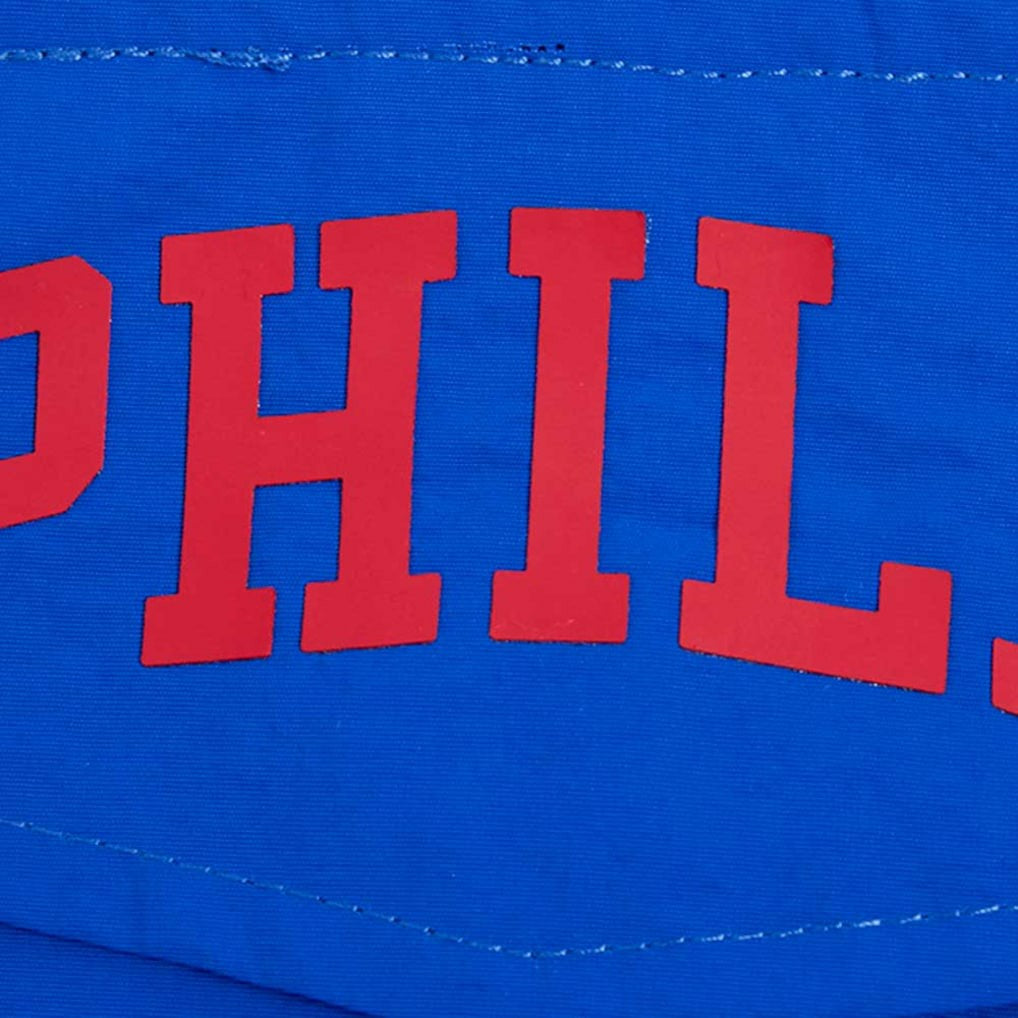 Philadelphia 76ers Pro Standard Classic Wind Woven Cropped Half-Zip Jacket Royal