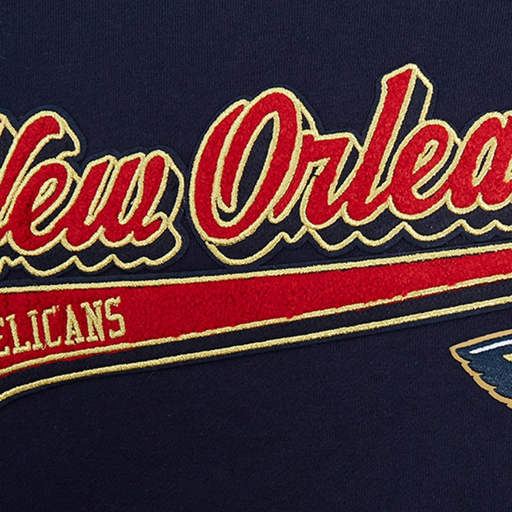 New Orleans Pelicans Pro Standard Script Tail Pullover Hoodie Navy outlet