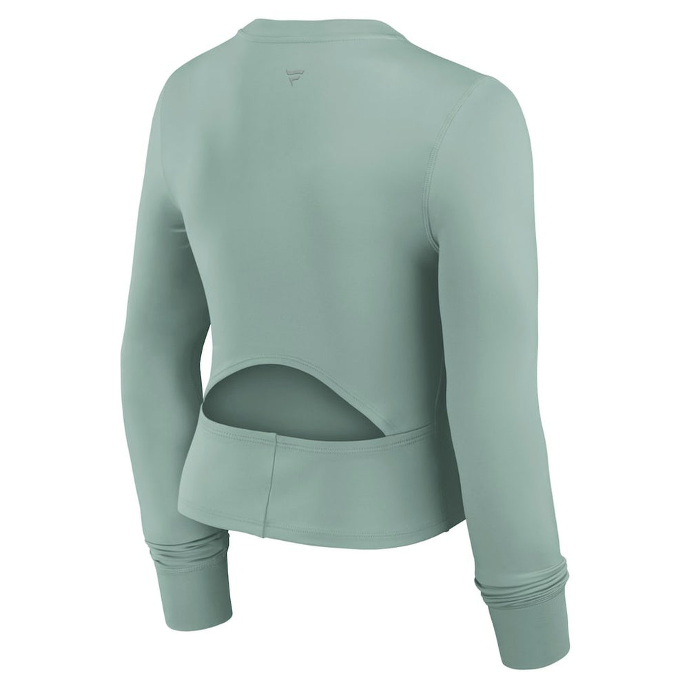 Dallas Cowboys Women's Studio Fitted Long Sleeve Gym Top - Green Tops