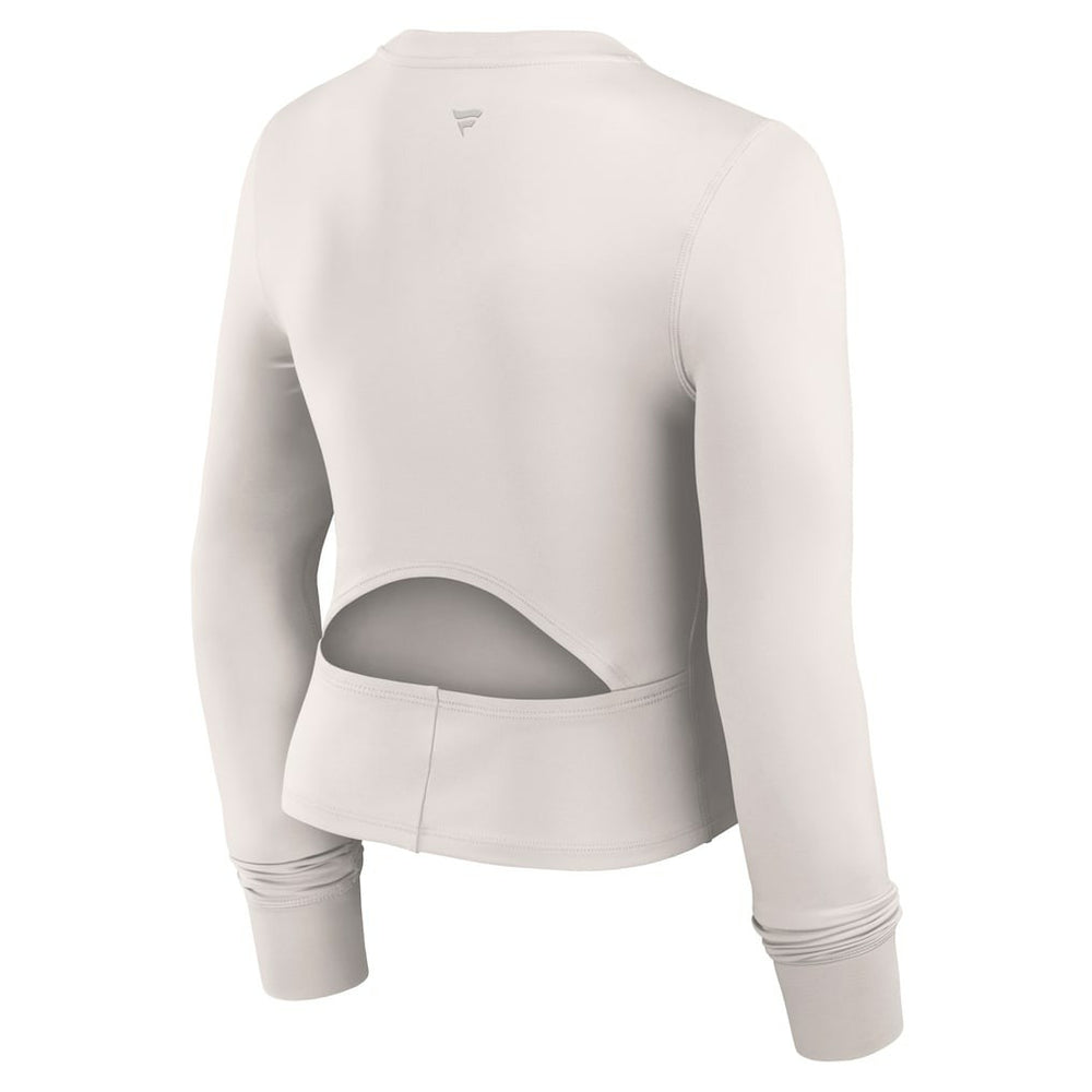 Minnesota Vikings Women's Studio Fitted Long Sleeve Gym Top - White Tops