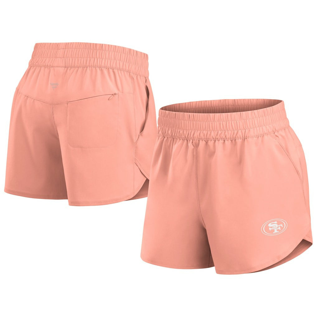 San Francisco 49ers Women's Front Office Woven Shorts - Coral Shorts