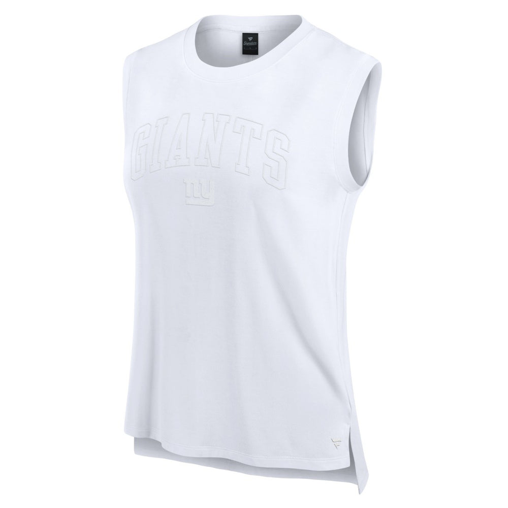 New York Giants Women's Studio Gym Tank Top - White Tops