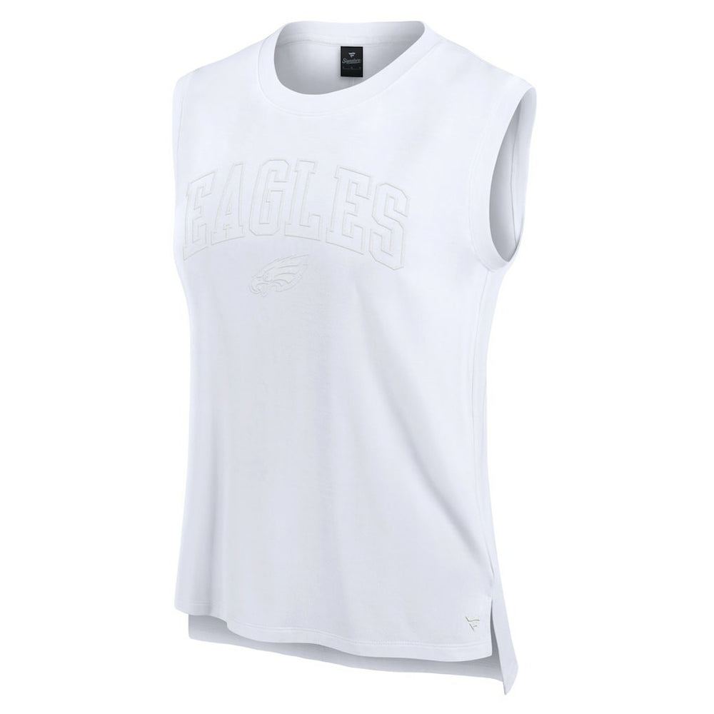Philadelphia Eagles Women's Studio Gym Tank Top - White Tops