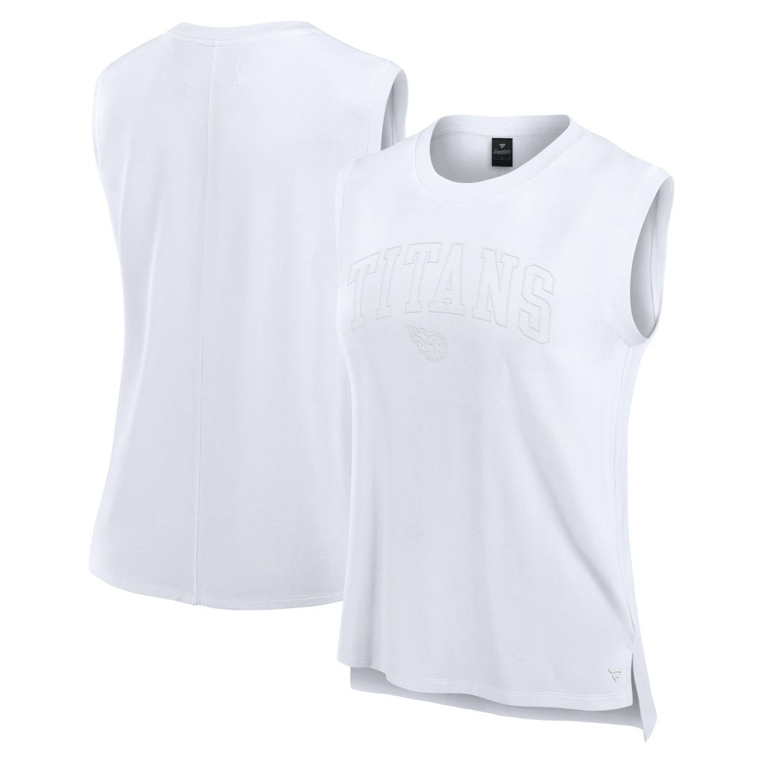 Tennessee Titans Women's Studio Gym Tank Top - White Tops