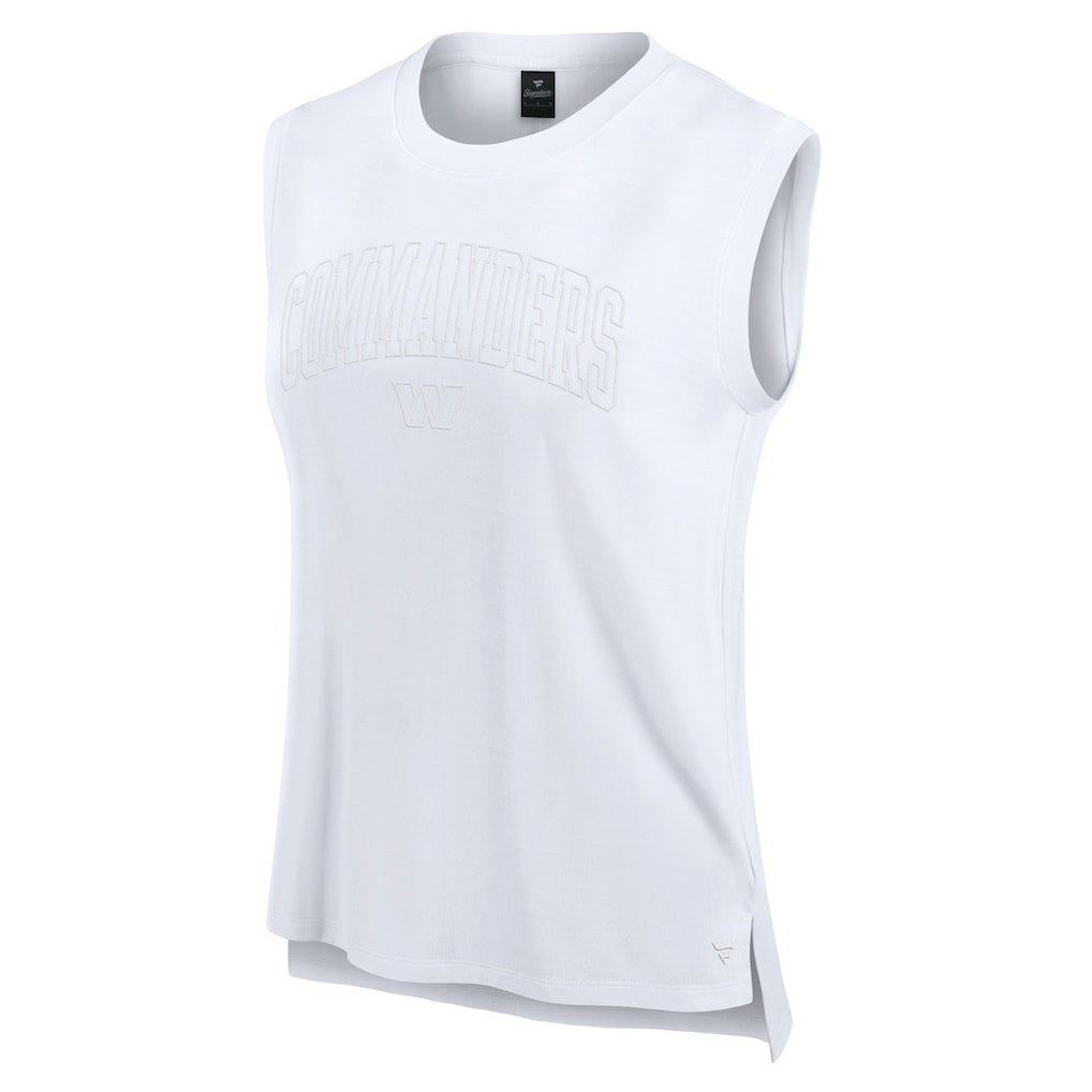 Washington Commanders Women's Studio Gym Tank Top - White Tops