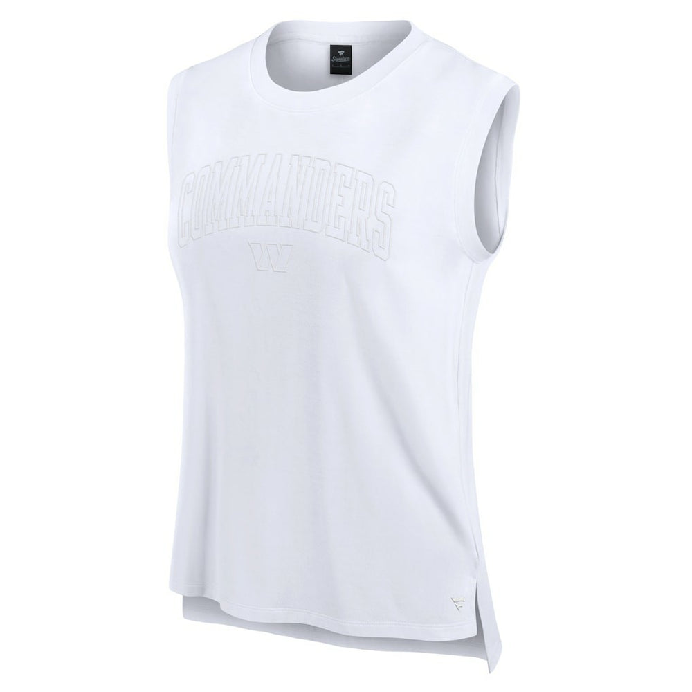 Washington Commanders Women's Studio Gym Tank Top - White Tops