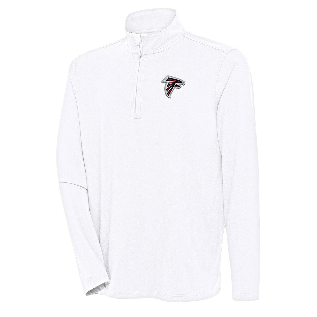 Atlanta Falcons Antigua Hunk Quarter-Zip Pullover Top - White Pullover