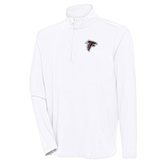 Atlanta Falcons Antigua Hunk Quarter-Zip Pullover Top - White Pullover