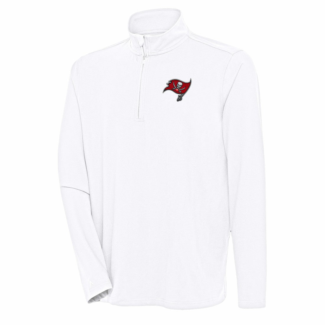 Tampa Bay Buccaneers Antigua Hunk Quarter-Zip Pullover Top - White Pullover