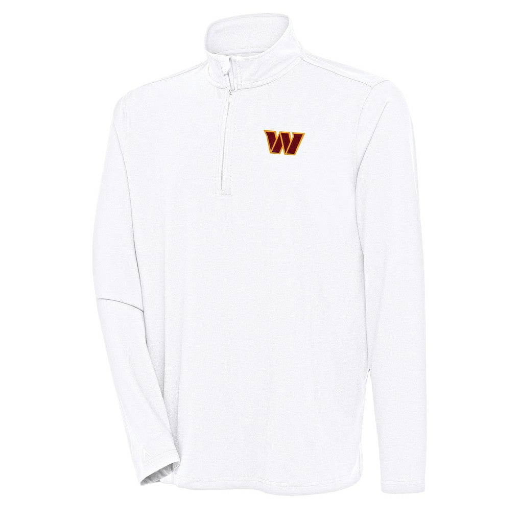 Washington Commanders Antigua Hunk Quarter-Zip Pullover Top - White Pullover