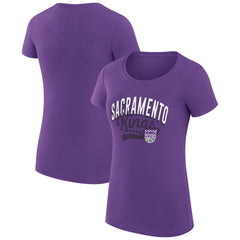 Sacramento Kings G-III 4Her by Carl Banks Women's Super-Slim Fit Lightweight Filigree Logo T-Shirt - Purple