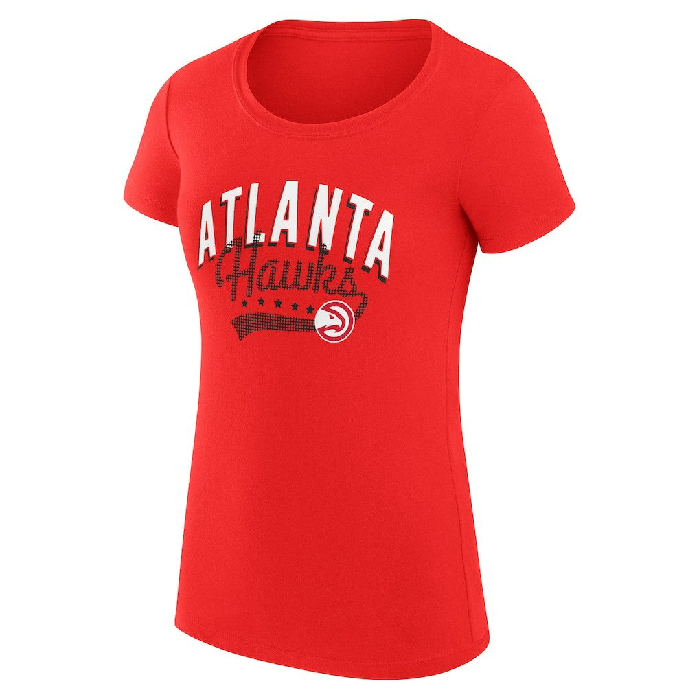 Atlanta Hawks G-III 4Her by Carl Banks Women's Super-Slim Fit Lightweight Filigree Logo T-Shirt - Red