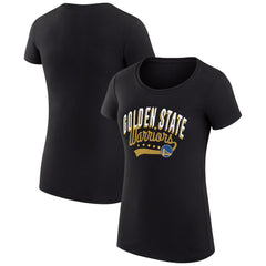Golden State Warriors G-III 4Her by Carl Banks Women's Super-Slim Fit Lightweight Filigree Logo T-Shirt - Black