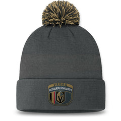Vegas Golden Knights Fanatics 2024 NHL Draft Cuffed Knit Hat with Pom - Charcoal | US 200562120