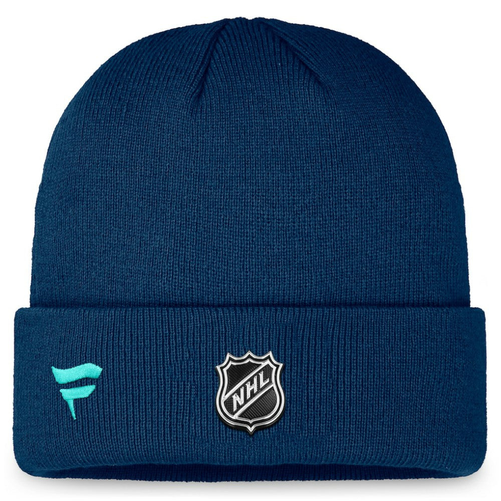 Seattle Kraken Fanatics Authentic Pro Training Camp Cuffed Knit Hat - Deep Sea Blue | US 200562148