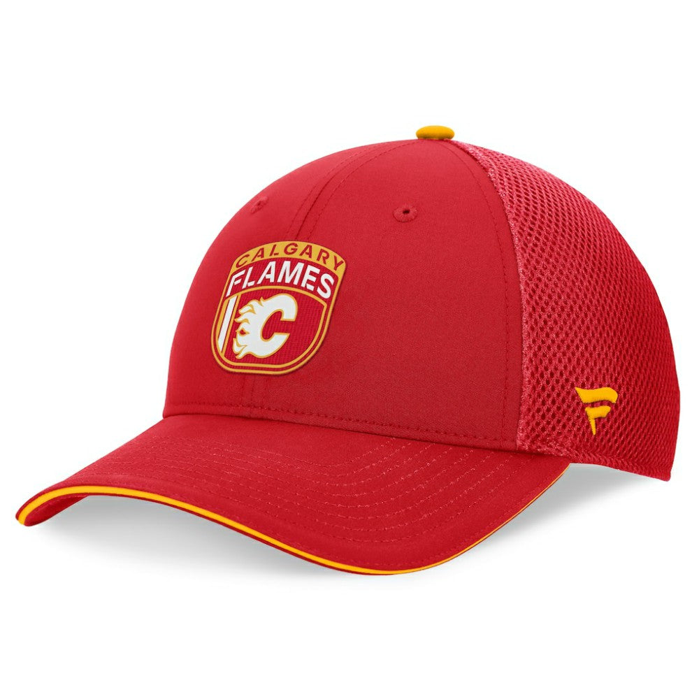 Calgary Flames Fanatics 2024 NHL Draft On Stage Trucker Adjustable Hat - Red | US 200562161