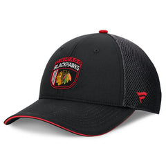 Chicago Blackhawks Fanatics 2024 NHL Draft On Stage Trucker Adjustable Hat - Black | US 200562163