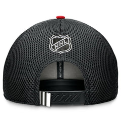 Chicago Blackhawks Fanatics 2024 NHL Draft On Stage Trucker Adjustable Hat - Black | US 200562163