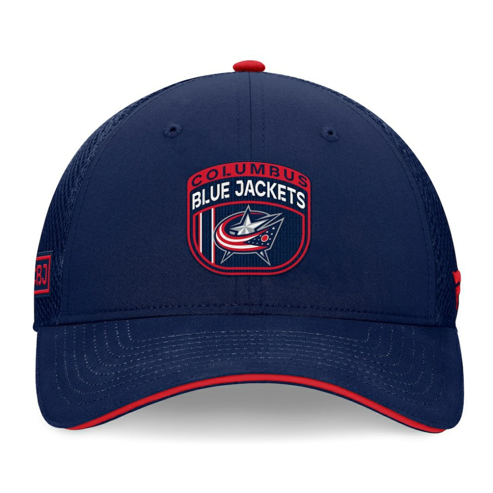Columbus Blue Jackets Fanatics 2024 NHL Draft On Stage Trucker Adjustable Hat - Navy | US 200562165