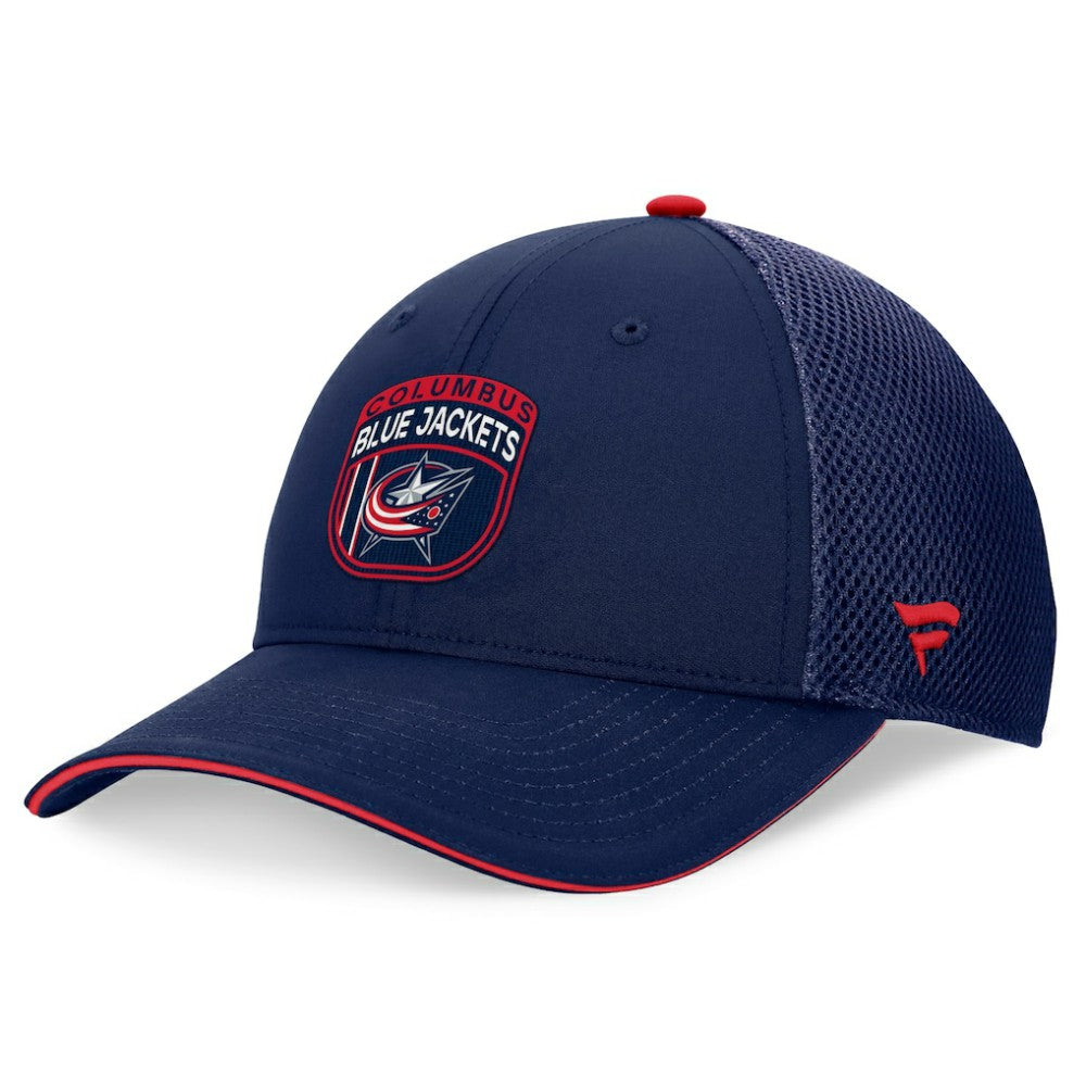 Columbus Blue Jackets Fanatics 2024 NHL Draft On Stage Trucker Adjustable Hat - Navy | US 200562165