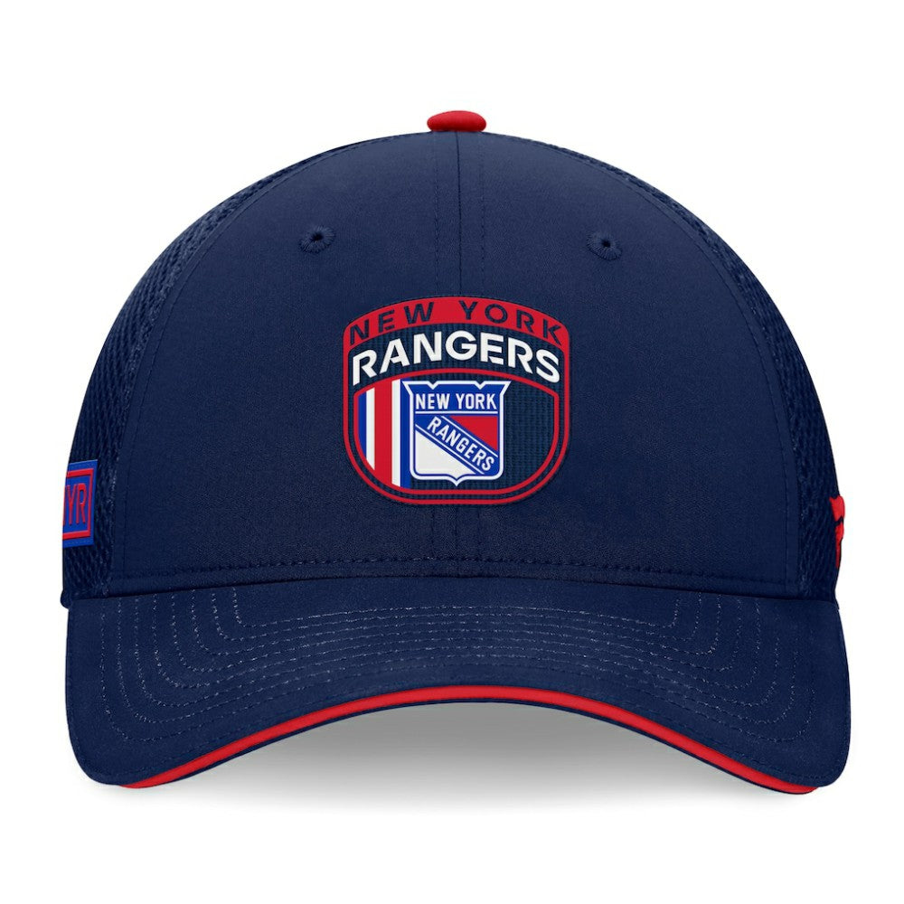 New York Rangers Fanatics 2024 NHL Draft On Stage Trucker Adjustable Hat - Navy | US 200562176