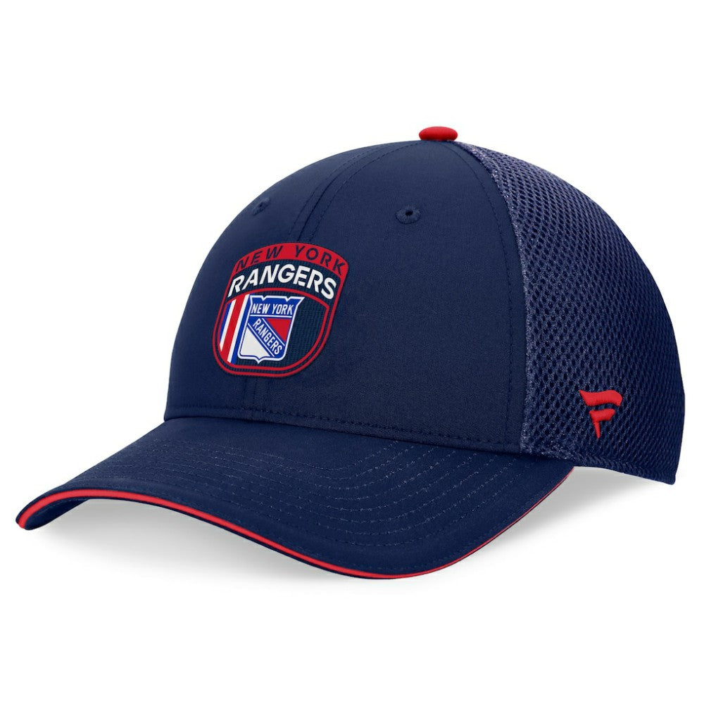 New York Rangers Fanatics 2024 NHL Draft On Stage Trucker Adjustable Hat - Navy | US 200562176