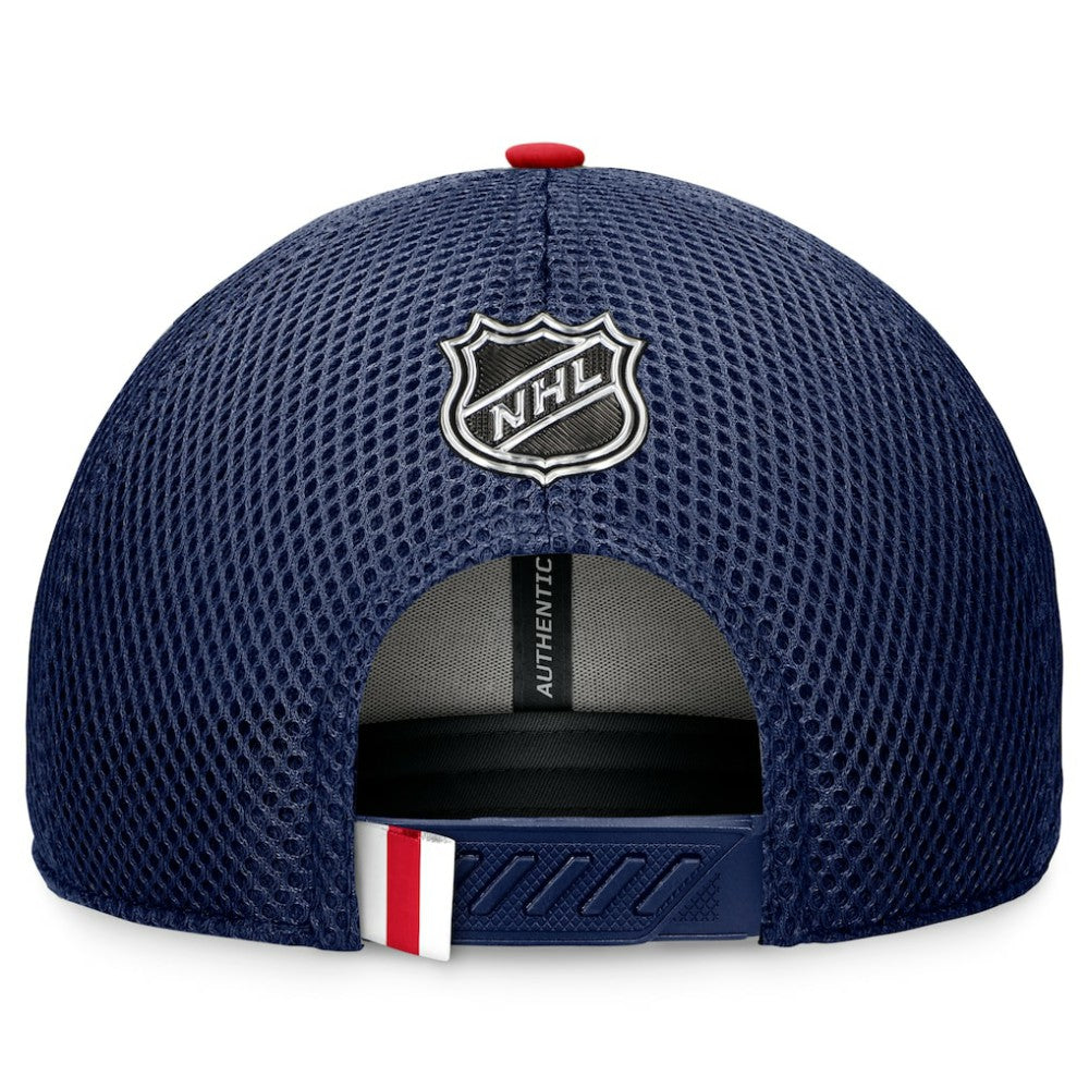 New York Rangers Fanatics 2024 NHL Draft On Stage Trucker Adjustable Hat - Navy | US 200562176