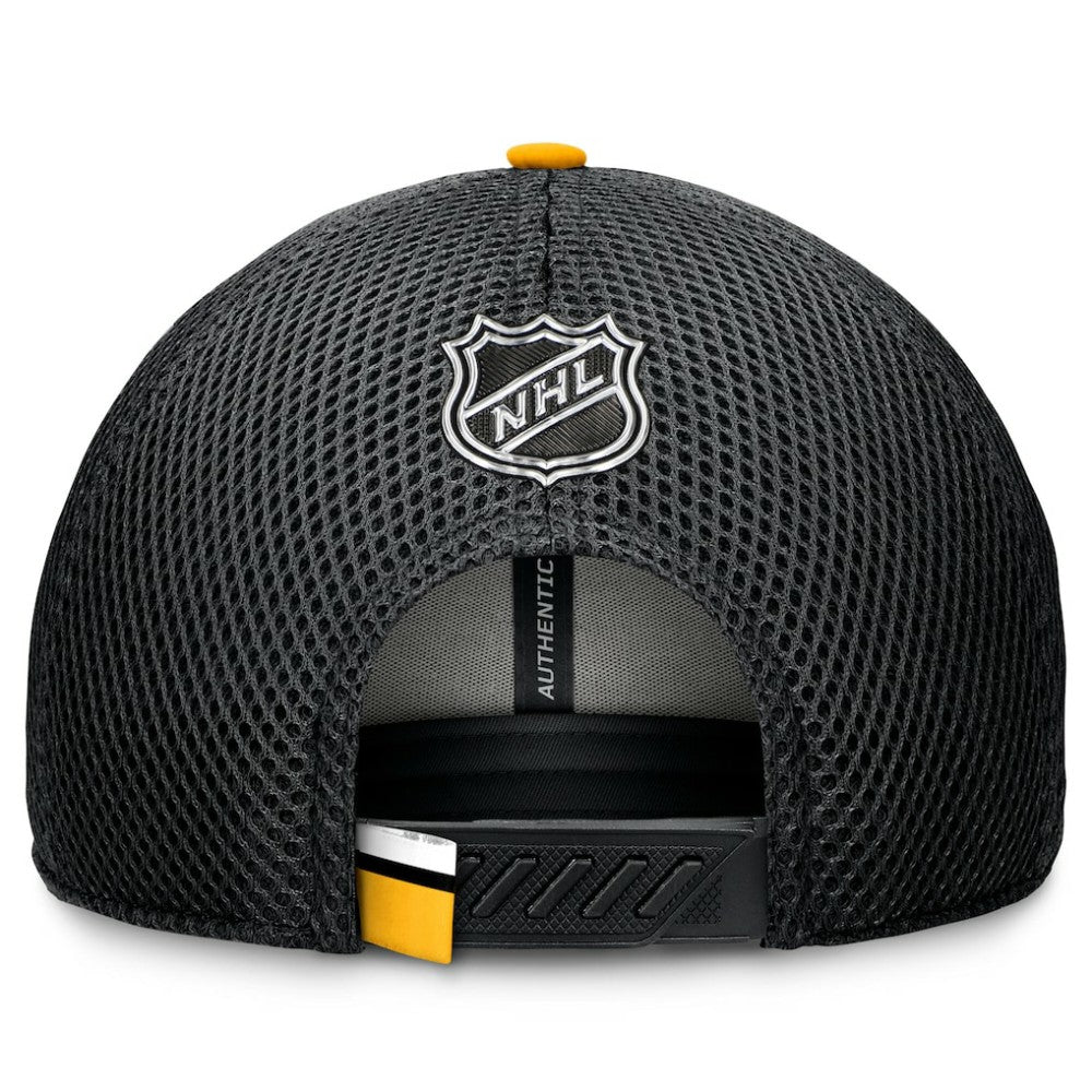 Pittsburgh Penguins Fanatics 2024 NHL Draft On Stage Trucker Adjustable Hat - Black | US 200562179