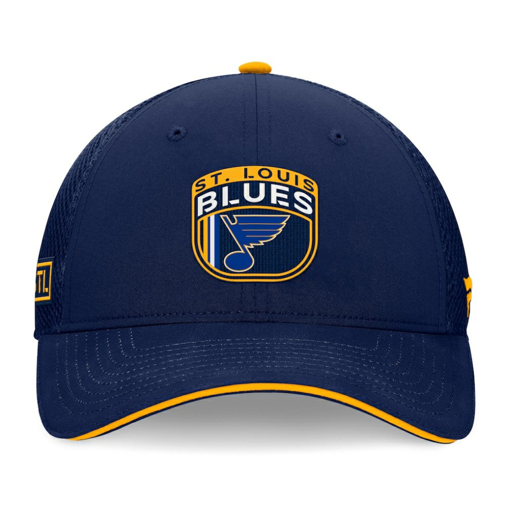 St. Louis Blues Fanatics 2024 NHL Draft On Stage Trucker Adjustable Hat - Navy | US 200562182
