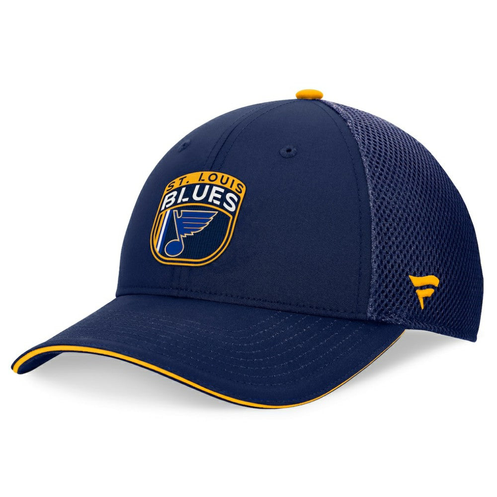St. Louis Blues Fanatics 2024 NHL Draft On Stage Trucker Adjustable Hat - Navy | US 200562182