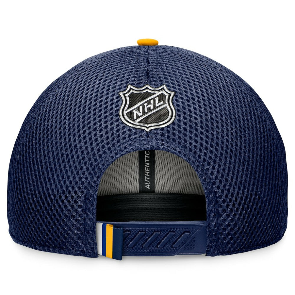 St. Louis Blues Fanatics 2024 NHL Draft On Stage Trucker Adjustable Hat - Navy | US 200562182