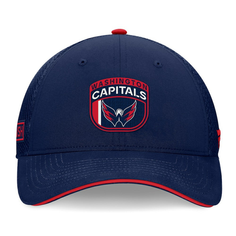 Washington Capitals Fanatics 2024 NHL Draft On Stage Trucker Adjustable Hat - Navy | US 200562187