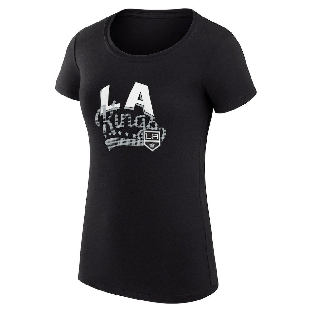 Los Angeles Kings G-III 4Her by Carl Banks Women's Super-Slim Fit Lightweight Filigree Logo T-Shirt – Black | US 200563479