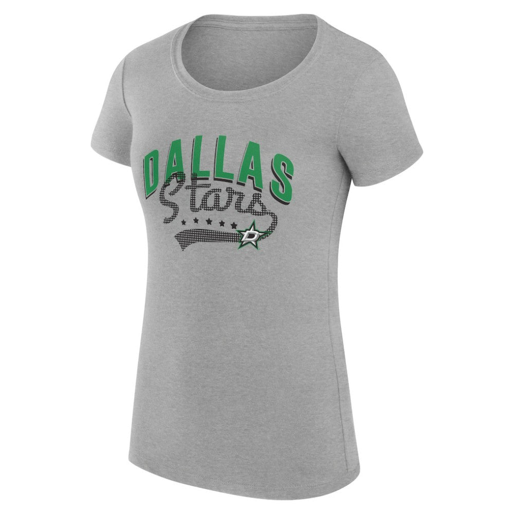 Dallas Stars G-III 4Her by Carl Banks Women's Super-Slim Fit Lightweight Filigree Logo T-Shirt – Gray | US 200563529