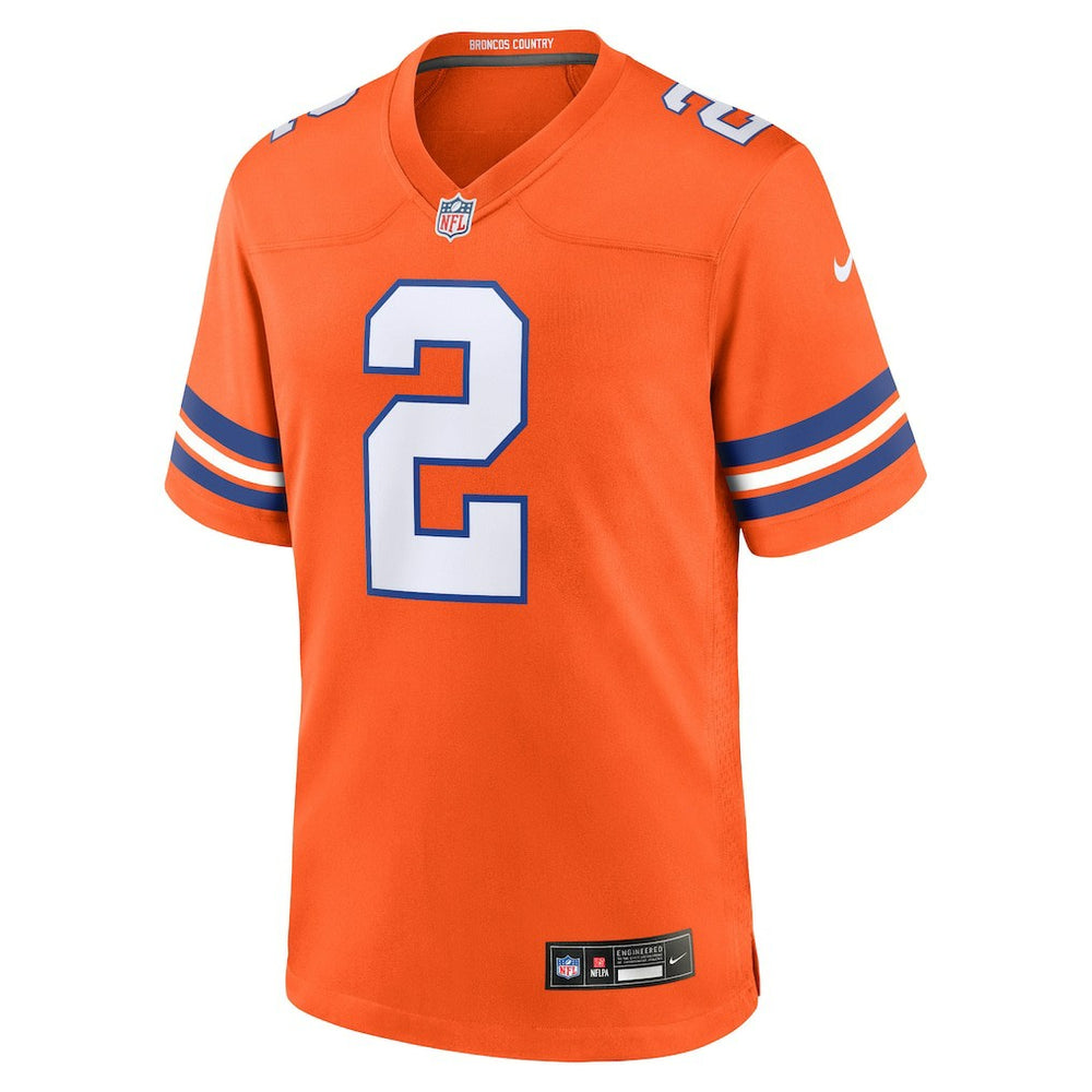 Patrick Surtain II Denver Broncos Mile High Collection 1977 Throwback Player Game Jersey - Orange Jerseys