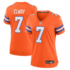 John Elway Denver Broncos Women's Mile High Collection 1977 Throwback Player Game Jersey - Orange Jerseys