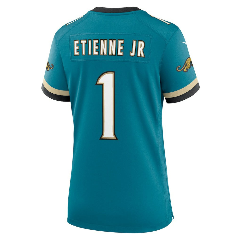 Travis Etienne Jr Jacksonville Jaguars Women's Prowler Throwback Game Jersey - Teal Jerseys