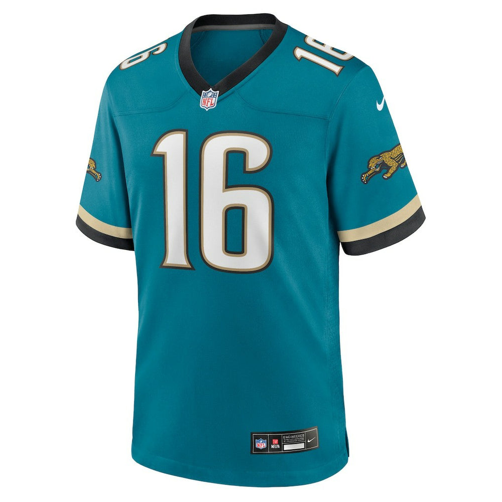 Trevor Lawrence Jacksonville Jaguars Prowler Throwback Player Game Jersey - Teal Jerseys