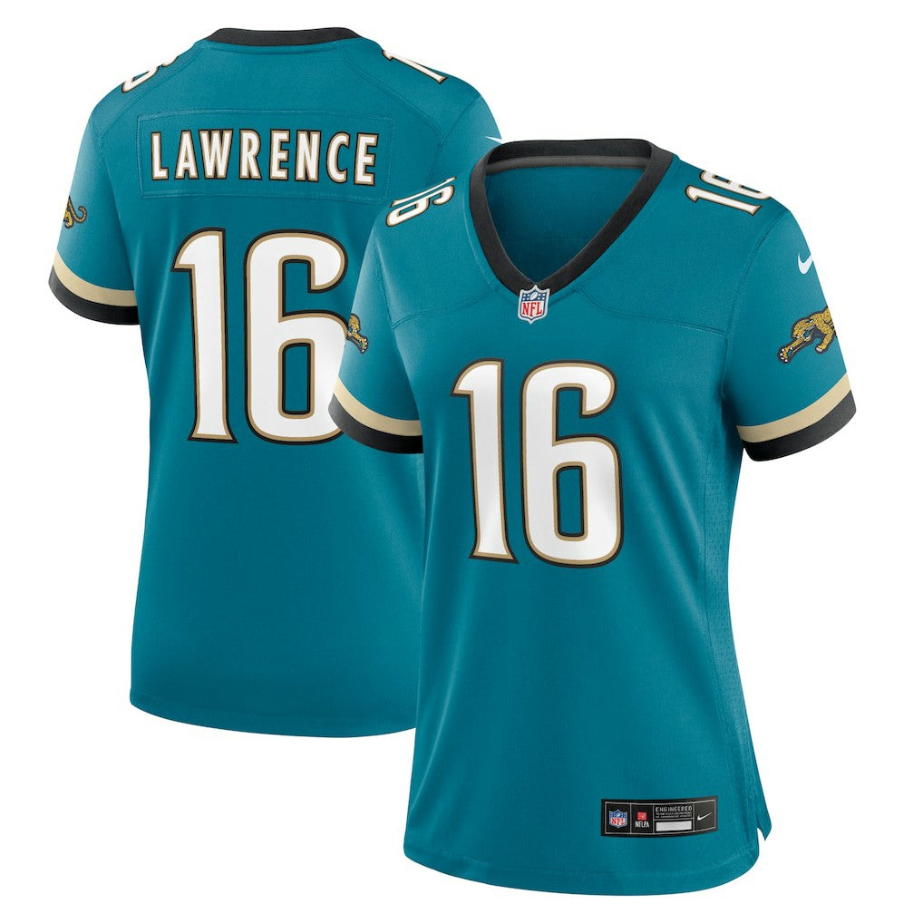 Trevor Lawrence Jacksonville Jaguars Women's Prowler Throwback Game Jersey - Teal Jerseys