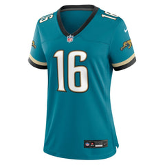 Trevor Lawrence Jacksonville Jaguars Women's Prowler Throwback Game Jersey - Teal Jerseys