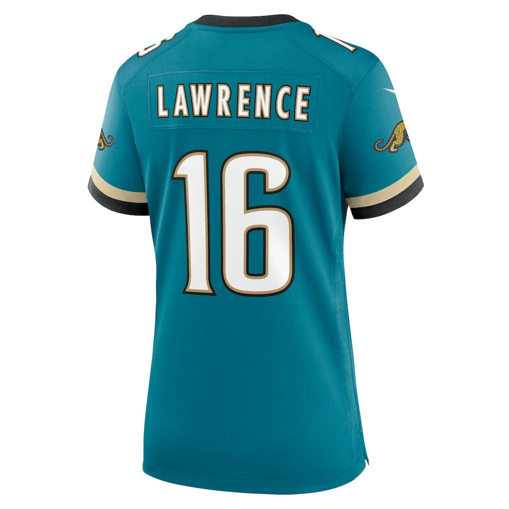 Trevor Lawrence Jacksonville Jaguars Women's Prowler Throwback Game Jersey - Teal Jerseys