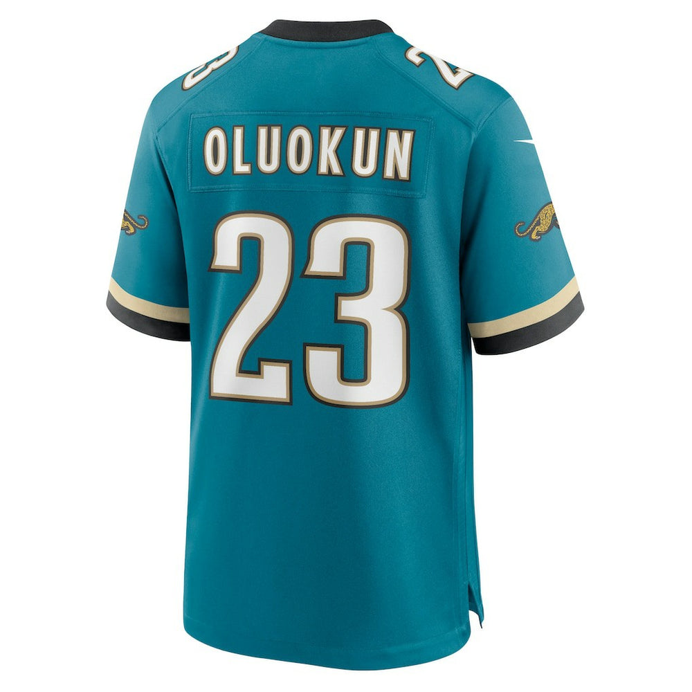 Foye Oluokun Jacksonville Jaguars Prowler Throwback Player Game Jersey - Teal Jerseys