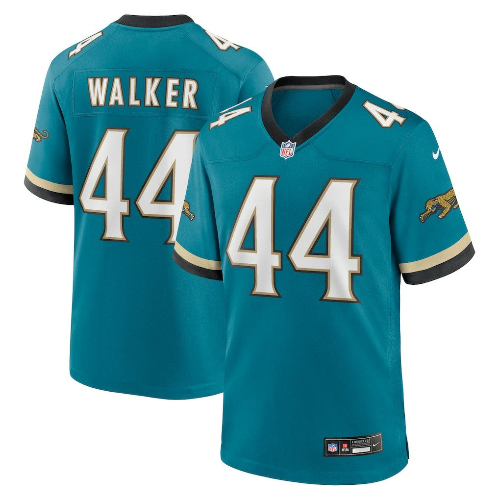 Travon Walker Jacksonville Jaguars Prowler Throwback Player Game Jersey - Teal Jerseys