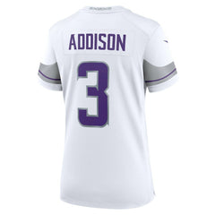 Jordan Addison Minnesota Vikings Women's Alternate Game Player Jersey - White Jerseys