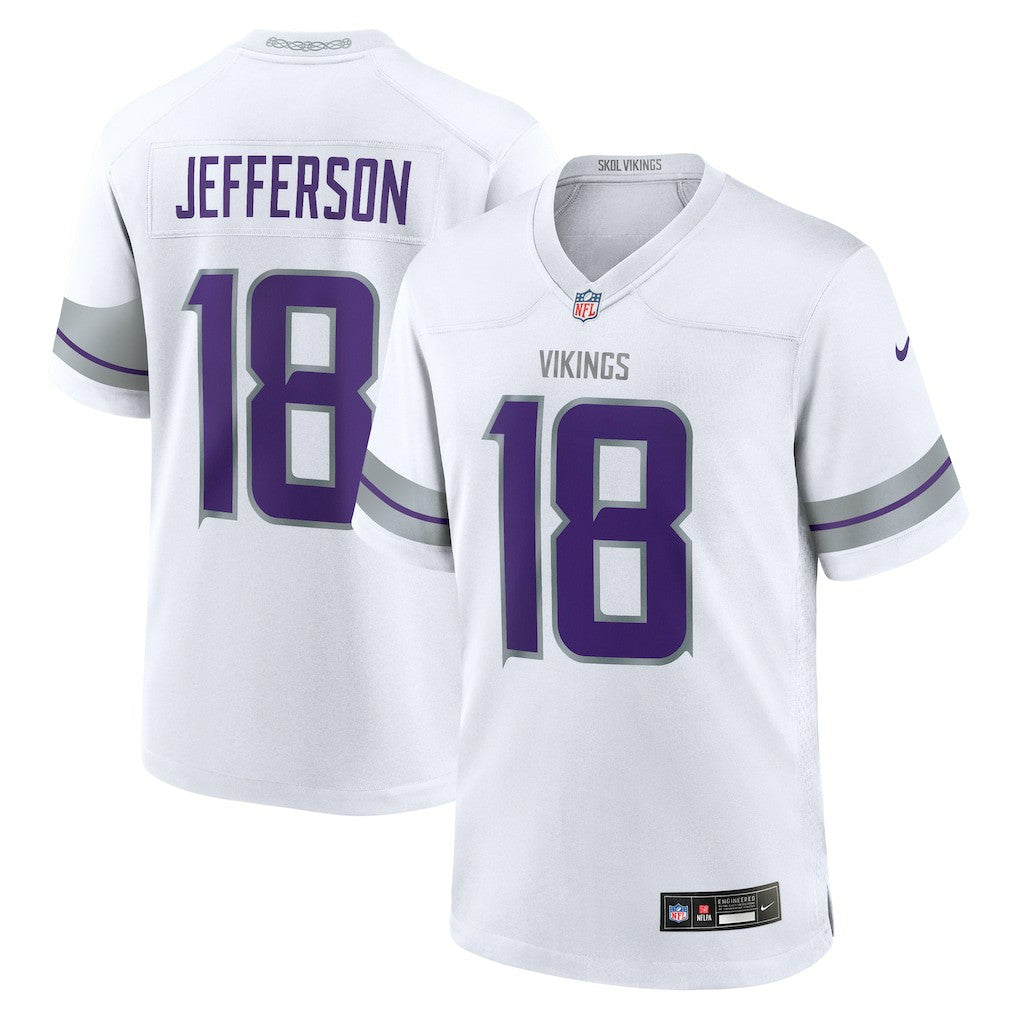 Justin Jefferson Minnesota Vikings Alternate Game Player Jersey - White Jerseys