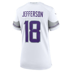 Justin Jefferson Minnesota Vikings Women's Alternate Game Player Jersey - White Jerseys