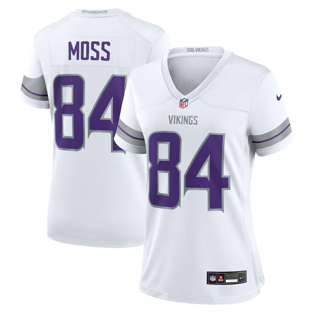 Randy Moss Minnesota Vikings Women's Alternate Retired Player Game Jersey - White Jerseys